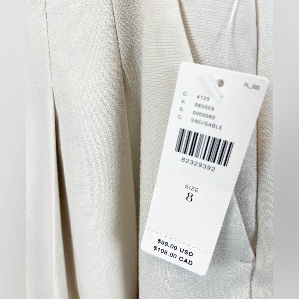 Anthropologie Maeve The Avery Pleated Trouser in cream Shorts -NWT. 8 - Picture 9 of 9